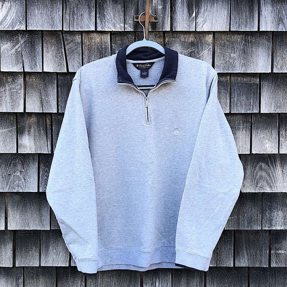 Brooks Brothers Gray Quarter Zip